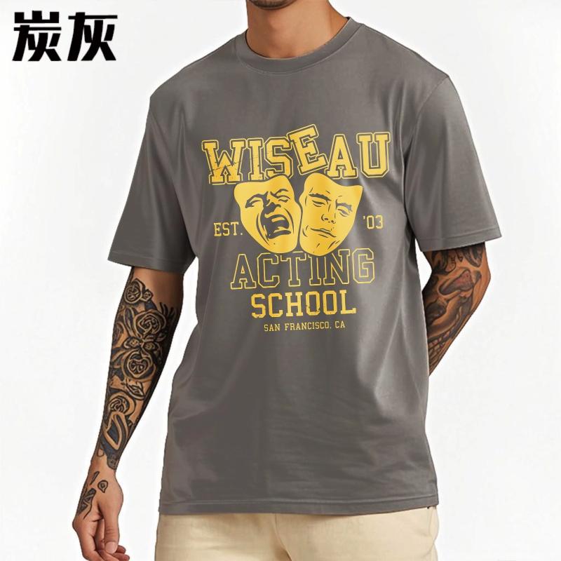 Graphic Summer Teenagers T Shirt Wiseau Acting School San Francisco California Short Sleeve Solid Color Crew Neck Top Tees