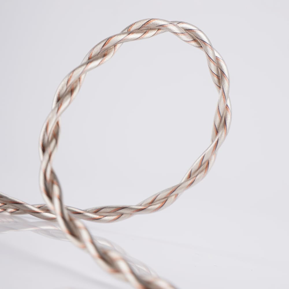 NICEHCK MixDNA Earphone Upgrade Cable 2Pin 6N Silver Plated Copper 6N Copper OFC Mix Replacement Cable Monitors Improved Sound Quality Unique Parts