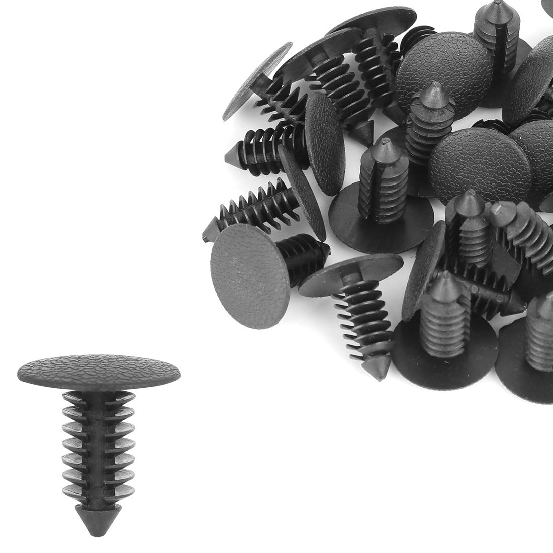 uxcell Bolt Rivet Fastener 9mm Hole Diameter Plastic Trim Panel 22x20mm чёрный