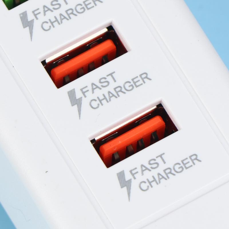 4 Ports Usb Quick Charger Charging Usb C Charger Power Strip Multi Splitter Adapter Portable Travel Charger