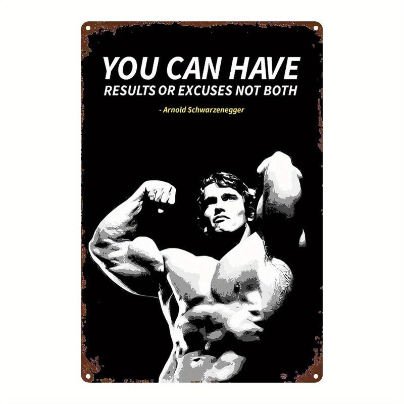 Fitness Motivation Metallblechschild Gewichtheben Fitness Poster Man Cave Garage Heimwanddekor 8x12 Zoll