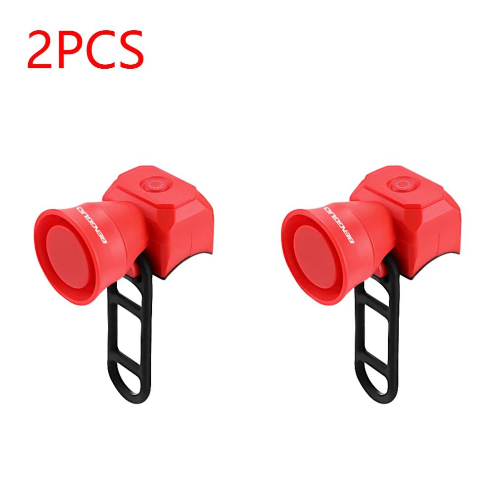120db Electric Bike Horn 5 Sound Modes for Adults/Kids Electric Bike Bell Waterproof USB Rechargeable Battery for Mountain Bike