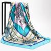 Fashion Scarves For Women Print Silk Satin Head Scarf Female 90cmx90cm Luxury Brand Square Shawl Large Hijab Scarfs For Ladies