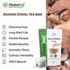 NeutraVed Arjun Tea - 40 Tea Bags | Pure Arjun Bark | Herbal for Bad Cholesterol & Healthy Heart | Arjuna In Reusable Zipper Pouch | Pack of 1