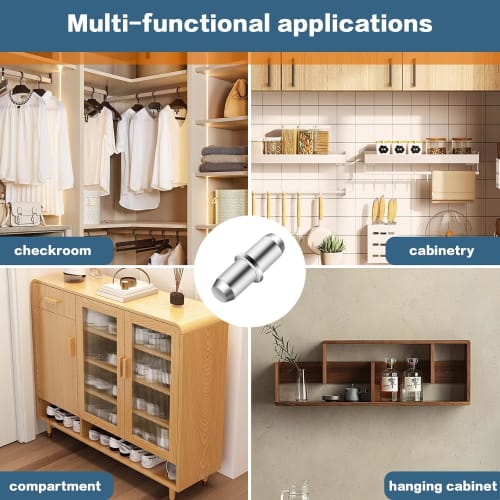 JUTOSU Shelf Dowels, Shelf Support Dowels, 5mm X 16mm, Pack of 40, Dowel Markers, Shelf Support Tweezers, Insert Type Metal Shelf Brackets, Furniture