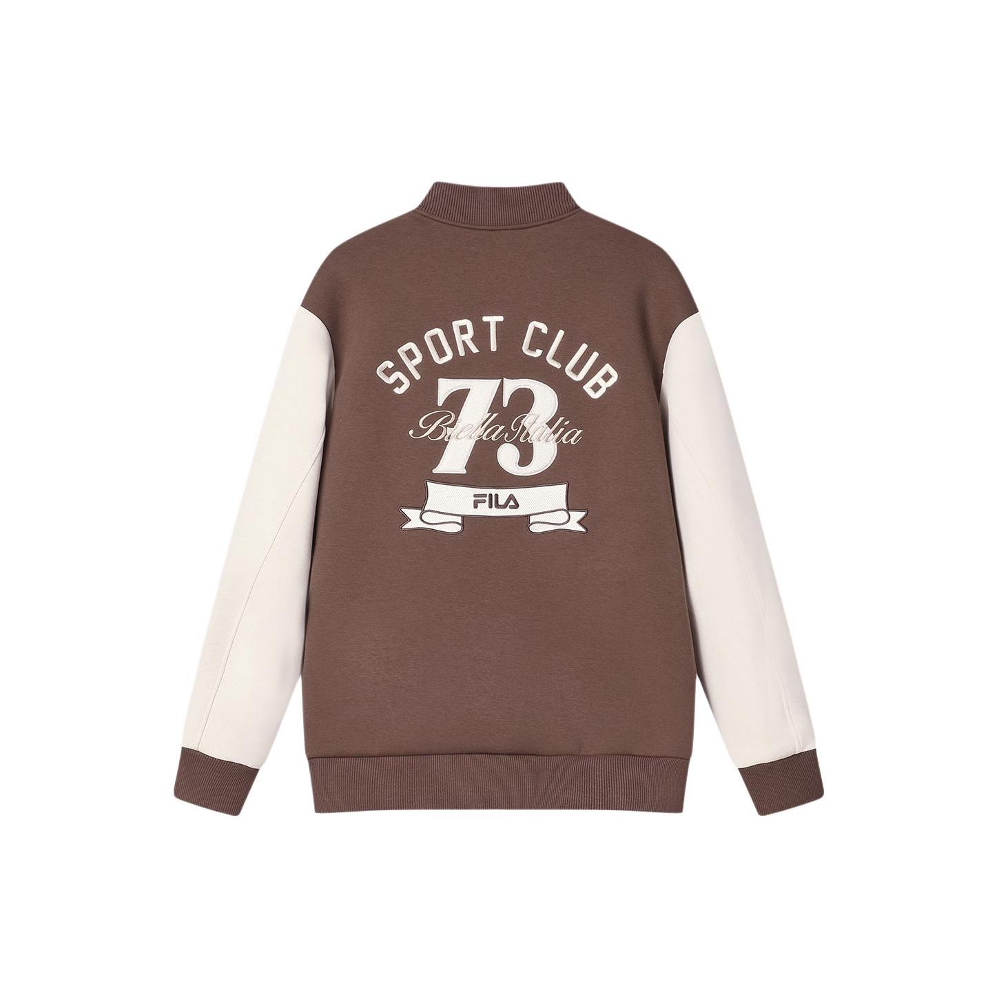FILA Baseball Jacket Coat Men s Dried Milk Umber F11M419501F-BN L