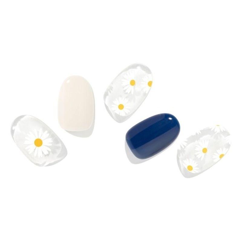 Shop Gel Daisy Navy Stick-On Gel Nails 28pcs