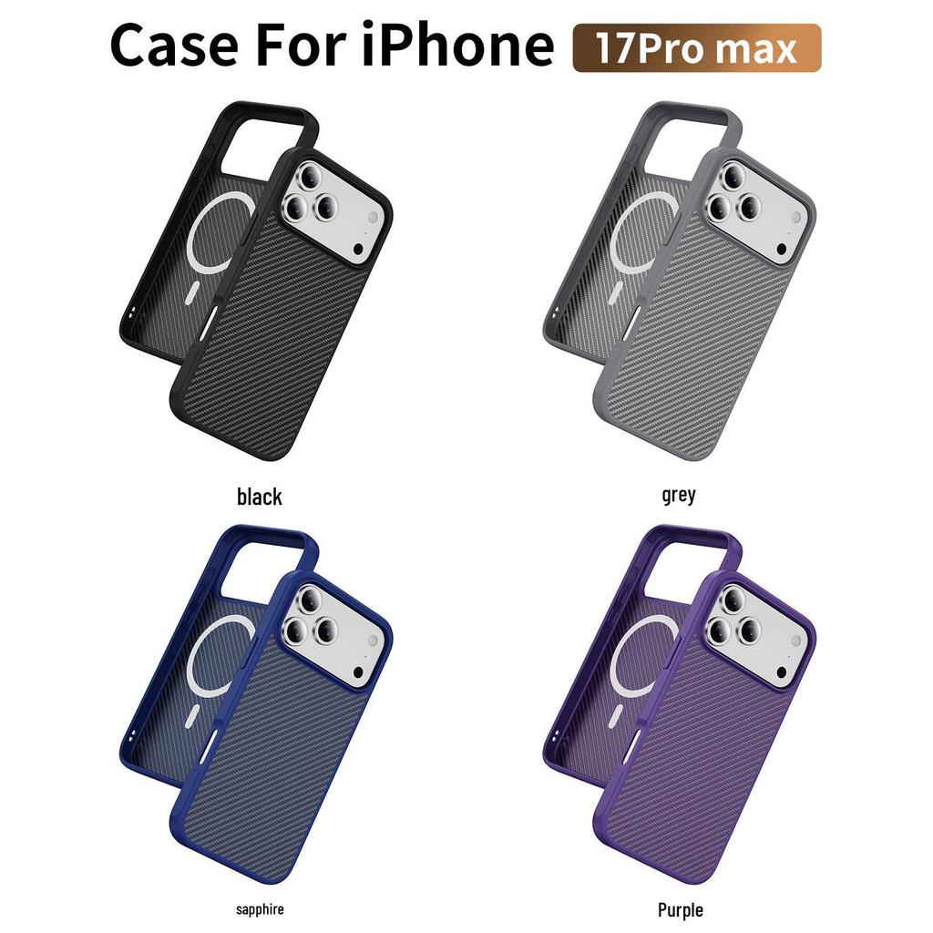 iPhone 17 Pro Max Carbon Fiber Magnetic Ring Case
