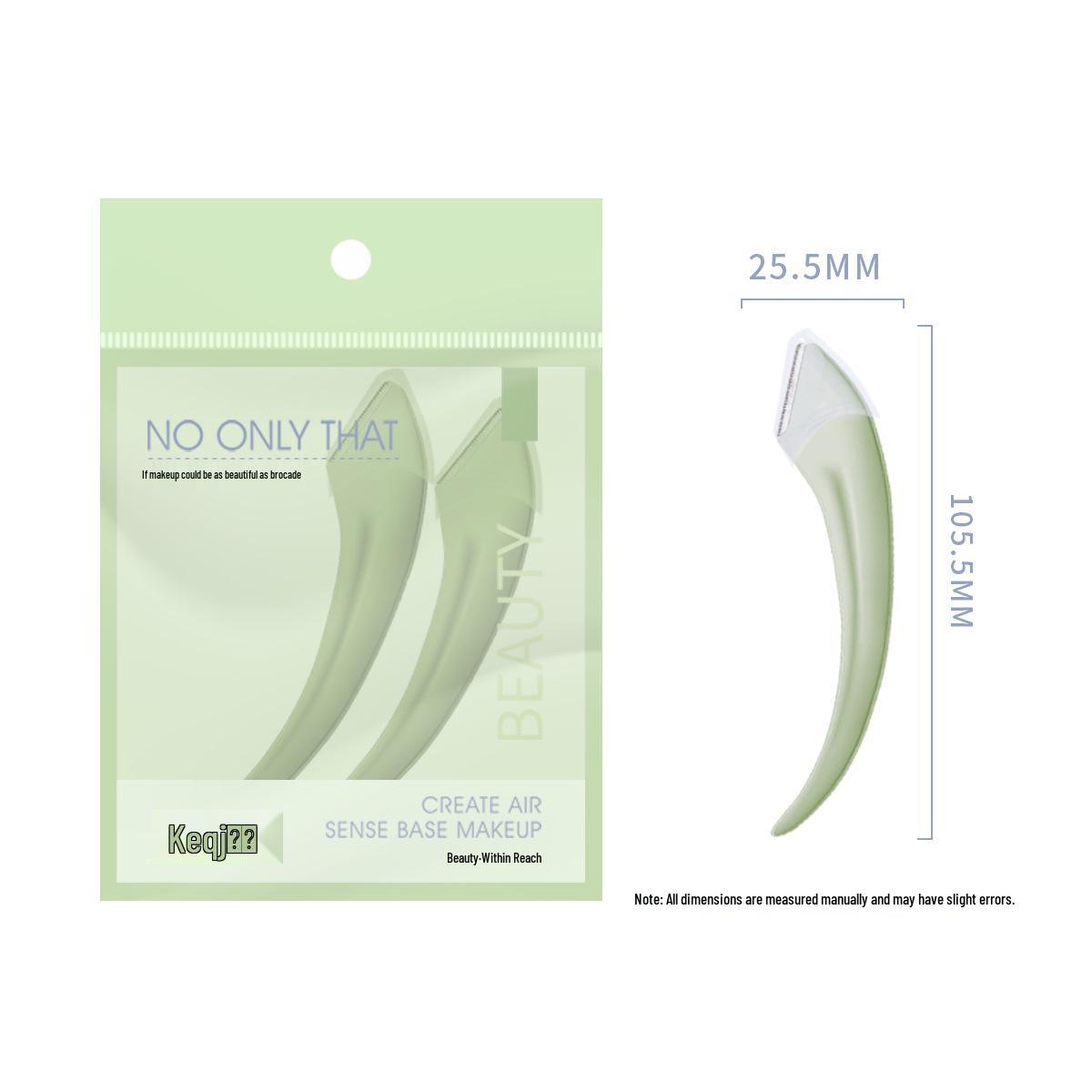 Keqi Crescent Eyebrow Razor Set: Safe, Anti-Scratch Trimmer with Small Blades for Beginners
