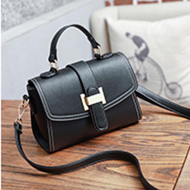 Autumn and Winter New Fashion Leather Buckle Messenger Bag Simple and Versatile Single Shoulder Crossbody Portable Women's Bag Tide