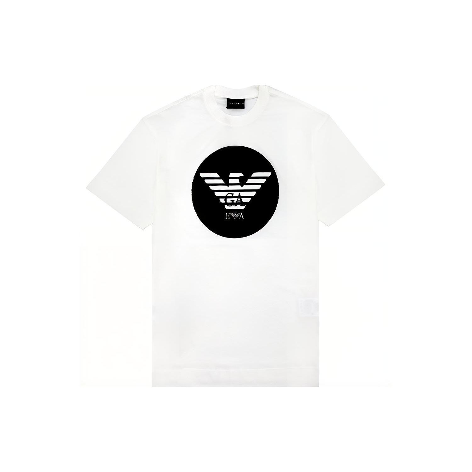 Emporio Armani Логотип Повседневная футболка Мужские топы Белый 6H1T73-1JDXZ-0101-S S