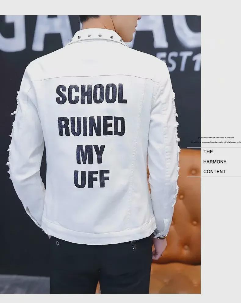 Jaqueta Jeans Masculina Moderna Solta - Moda Primavera/Outono