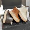 2026 New High Quality Genuine Leather Plush Women's Ankle Boots Winter Warm Wool Women's High-heeled Snow Boots Botas Para Mujer
