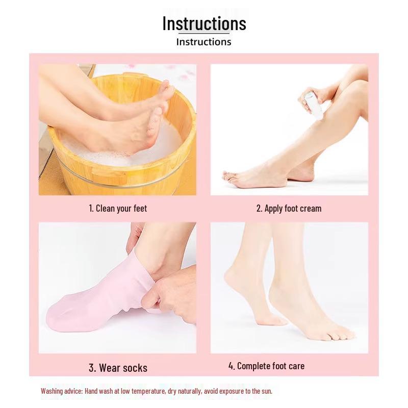 Silicone Moisturizing Anti-Crack Foot Covers - Soften Calluses, Foot Mask & Protection Socks