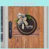 Stylish Spring Leopard Print Bow And Wood Bead Welcome Door Wreath For Home Decoration