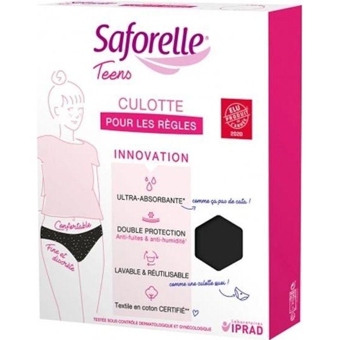 Culotte ultra absorbante pour les règles Saforelle - Taille 12 ans - Flux abondant - Barrière anti-fuites