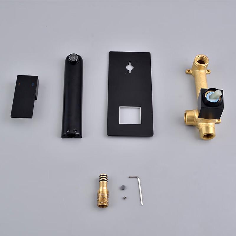 TLXT Square Concealed Wall-Mounted Basin Faucet