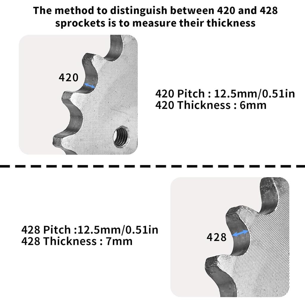420 Chain Sprocket 13T Front Sprocket 17Mm Compatible With 50Cc 70Cc 90Cc 110Cc 125Cc 140Cc15Cc 160Cc Lifan Loncin Dirt Bike, ATVs, Go Kart Sprocket