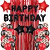 Red And Black Theme Balloon Set Adult Children Birthday Party Balloon Decoration Arrangement Rain Curtain Balloon