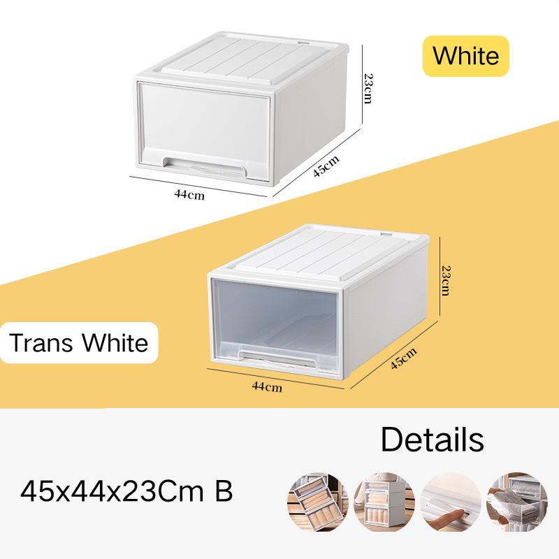 Household Closet Cabinet Storage Box Quilt Storage Box Organizing Box Drawer Storage Box Plastic Transparent Storage Box