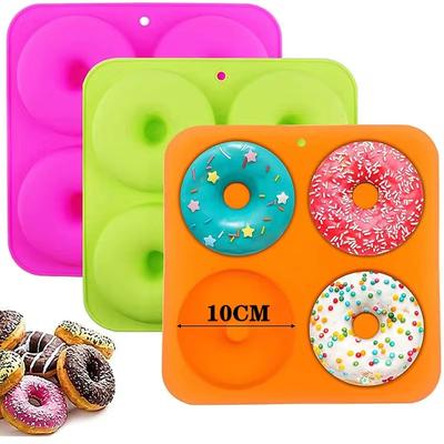 4 Hole Silicone Donut Mold 3D Cake Mold Non Stick Bagel Pan Pastry Chocolate Muffins Donuts Maker Kitchen Accessories Tool