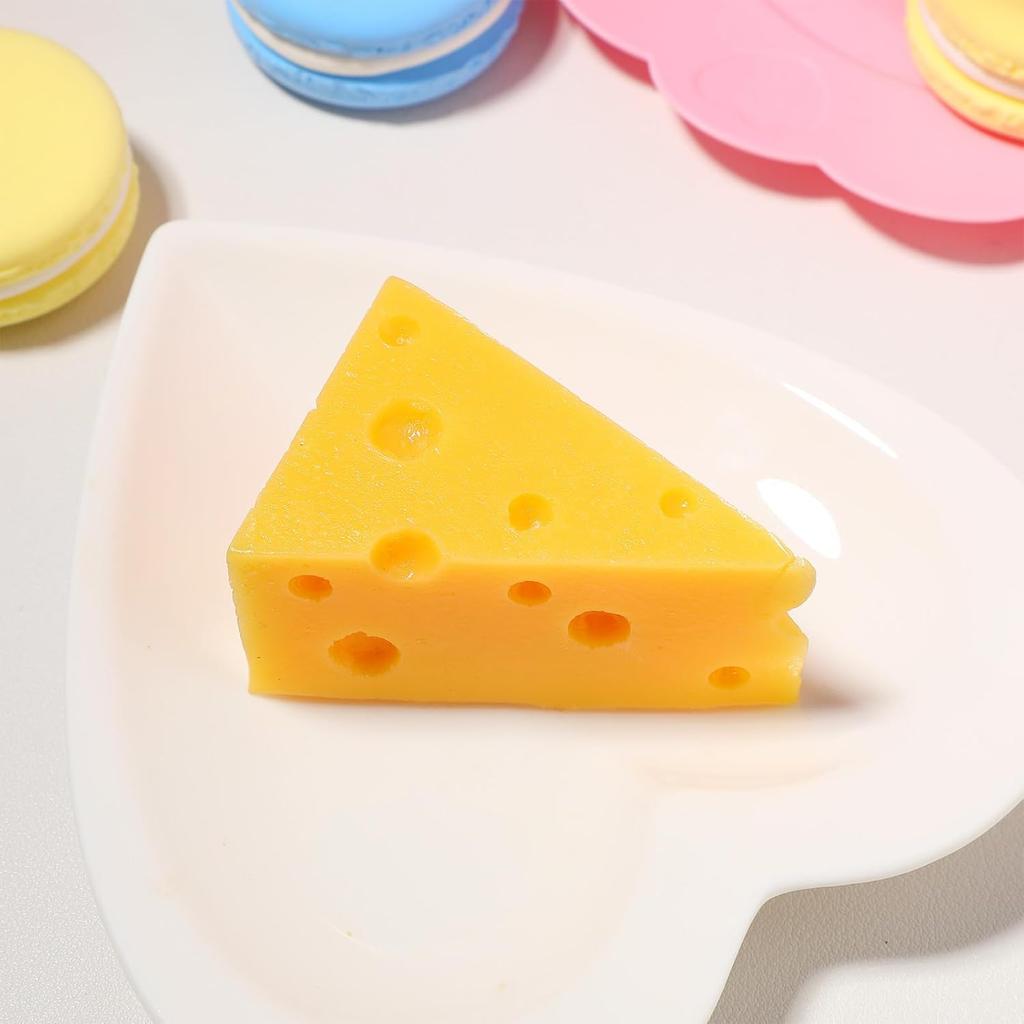 Fake Cheese Model:Artificial Cheese Food Play Food Model Realistic Fake Food for Kitchen Decoration Photography Prop