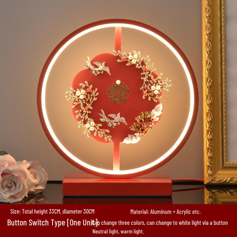 Свадебный набор прикроватных ламп: Красные свадебные гирлянды для молодоженов