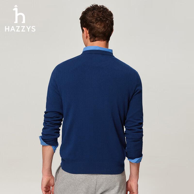 HAZZYS Men's Cashmere Blend Crewneck Sweater