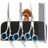 Professional Curved Thinning Scissors 4 In 1 Pet Grooming Kit Safety Round Head Stainless Steel Hair Shear for Dogs Cats