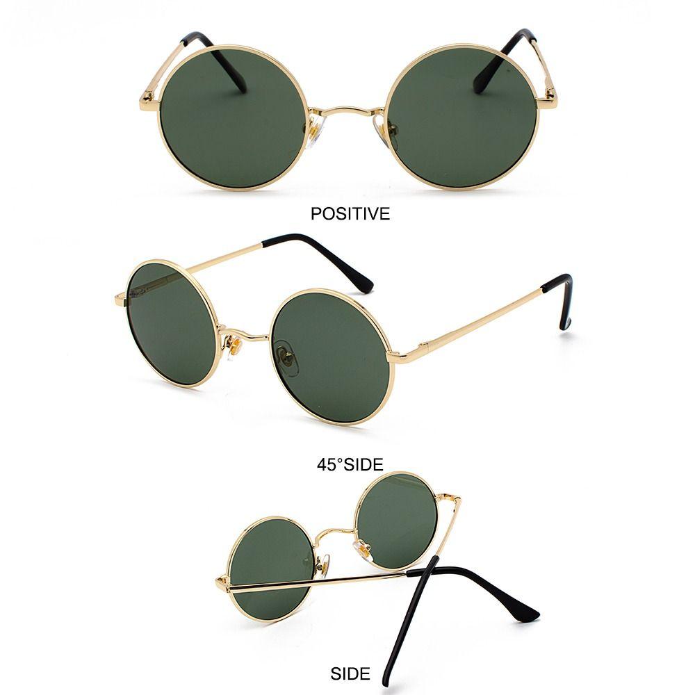 UV400 Protection Small Round Sunglasses Metal Punk Shades  for Men & Women