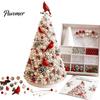 Handmade Gift for Craft Lovers DIY Beaded Tree Kit Adults, Christmas Bead Kit, Ornament Crafting Set 3D Holiday Tabletop Mantel Decoration Festive