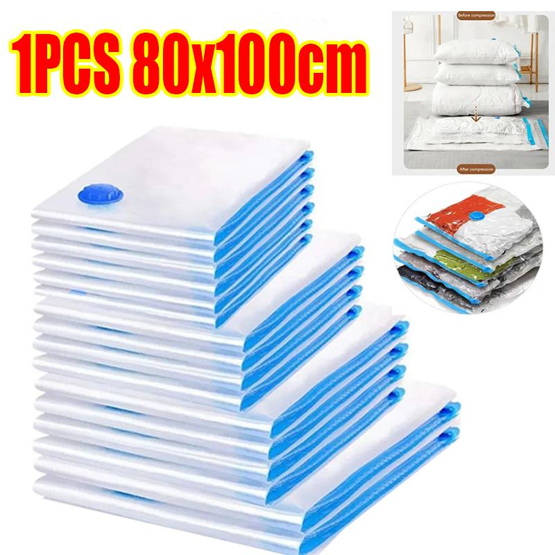 Vacuum Compression Bags Includes Storage Bags for Clothes Portable Plastic Travel Bags Suitable Vacuum Storage Bag Organizers