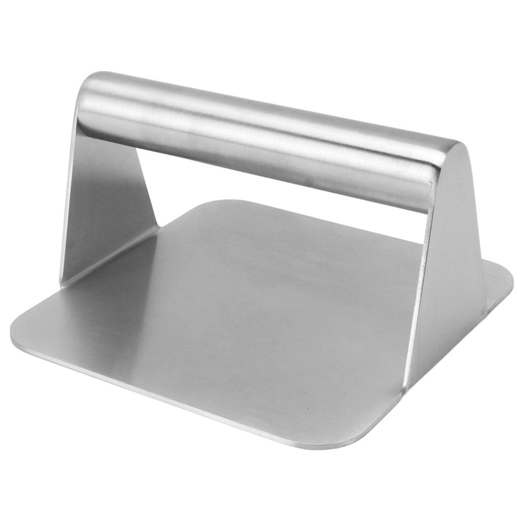 Burger Press Meat Patty Press Maker Stainless Steel Wooden Handle Square for Cooking Grill
