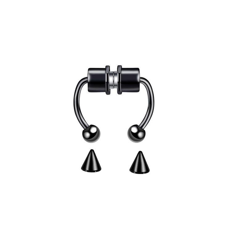 Magnetic Horseshoe Nose Rings, 316L Stainless Steel, Faux Septum Rings, Fake Piercing, Clip on, Hoop Rings, Gift for Women, Girl