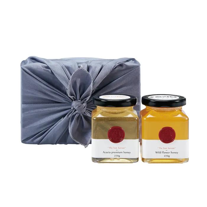 [Honey Gift] 2 Types of Honey Bundled In a Bojagi