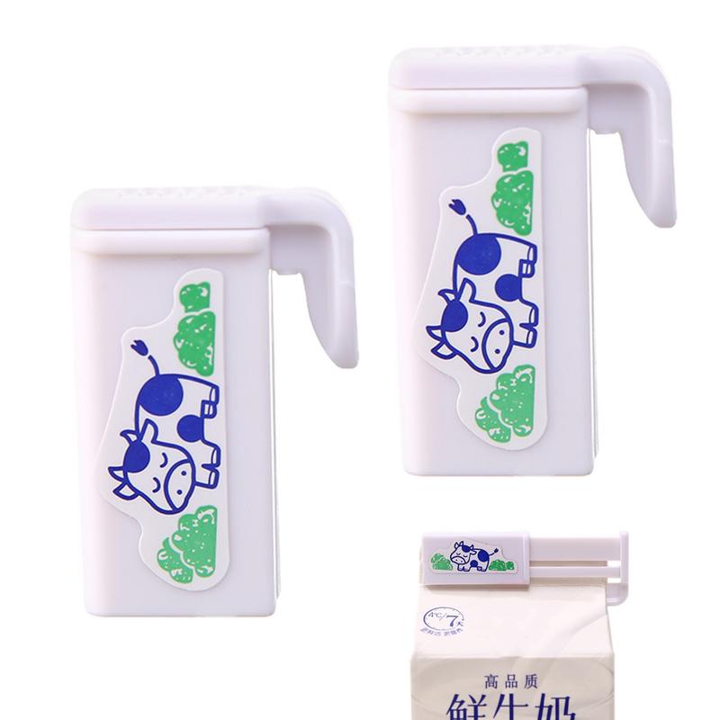 2 шт Зажим для запечатывания пакетов молока в японском стиле Зажим для запечатывания коробочных напитков Зажим для запечатывания пакетов со снеками Бытовой зажим для запечатывания продуктов Кухонные гаджеты China Mainland 674₽
