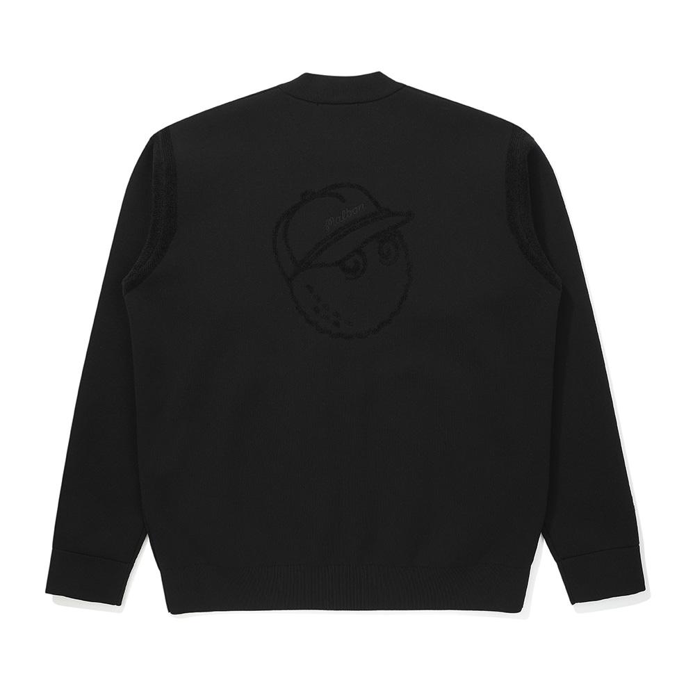 MALBON GOLF Chenille Full-Zip Knit Jacket Black (Man)