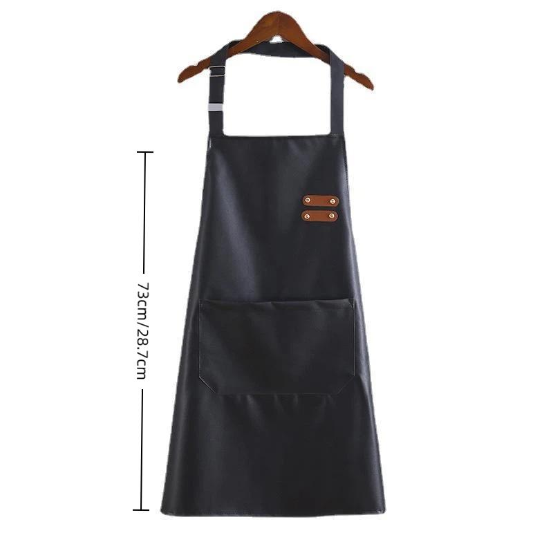 Grembiule in Pelle PU Unisex da Chef da Cucina Barista Barista Tasche Grembiule Barbiere Casalingo Caffetteria Ristorante Giardino Grembiule