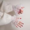 Solid Color Lace Ruffled Wrist Victorian Lolita Style Cuffs Fashion Fake Sleeves Cuffs  Wedding