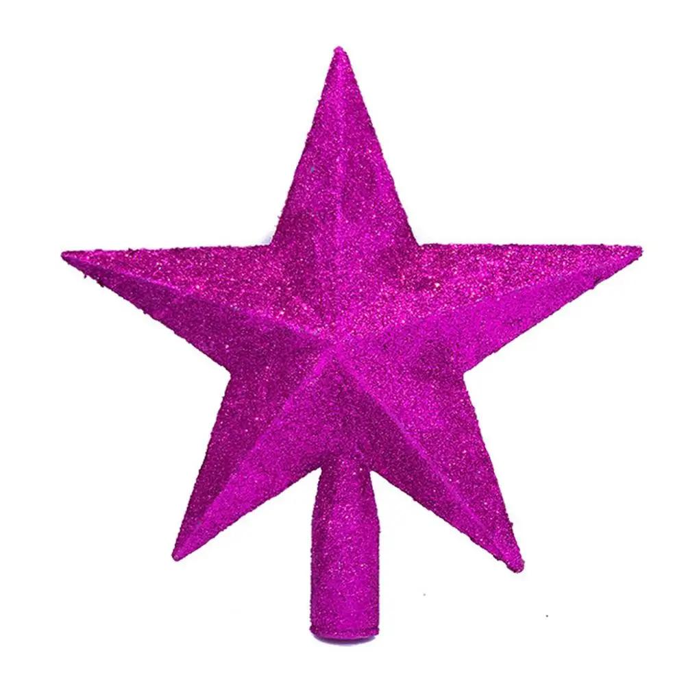 Christmas Holiday Tree Top Star With Glitter Finish Plastic Material 6 Inch Size Suitable For Tree Topping And Festive Use