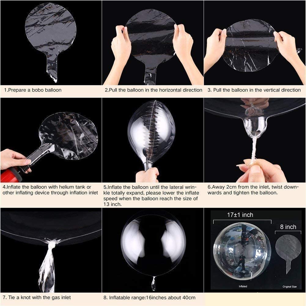 Bobo Balónek Průhledný Bublinový Bobo Balónek Praty Čistý Bobo Balónek pro Baby Shower Svatební Narozeninovou Oslavu Dekorace 10/25/50ks