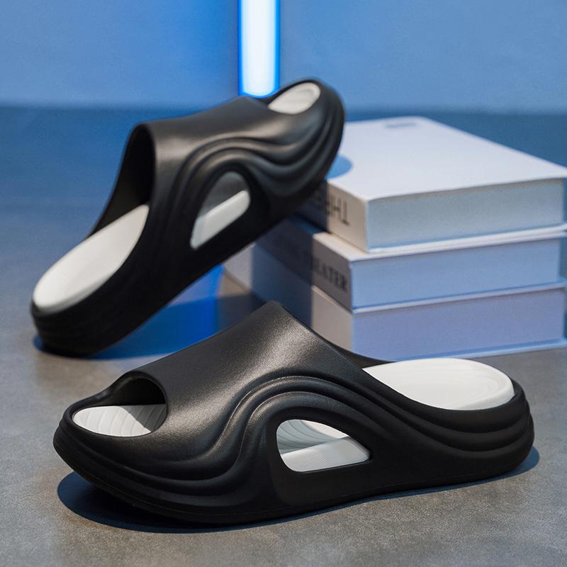 Summertime Mens Slide Shoes Eva Soft Plush Comfort Slides Indoor Outside Sandal Shoes Beach Men Daily Wear Shoes Garden Shoes Male House Slide Shoes