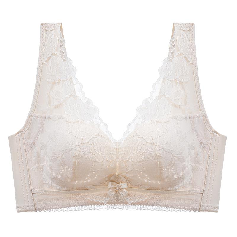 Sexy Lace Bra Women's Thin Anti Sagging Bra No Steel Ring Bra