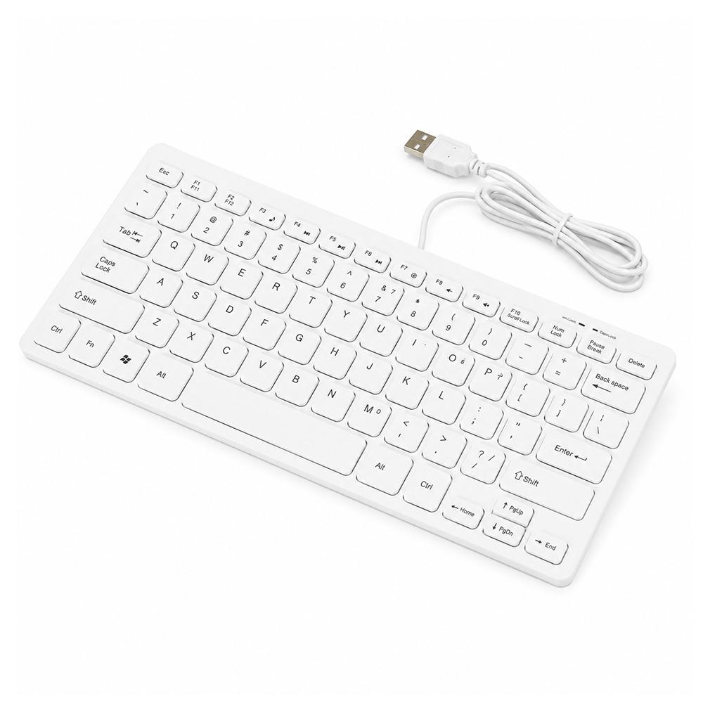 78 Keys Mini Keyboard Ultra-Thin Design Ultra Thin Keyboard Portable USB Wired Keyboard Industrial