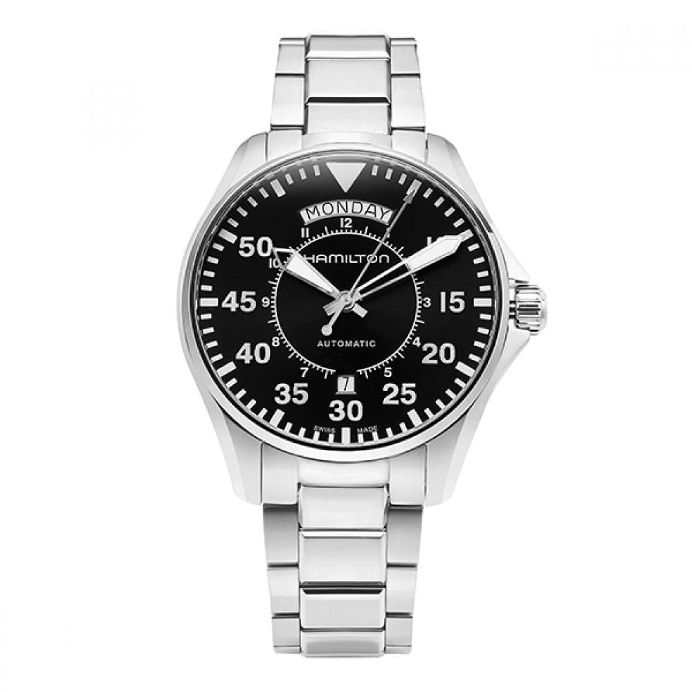 

Чоловічий металевий годинник Hamilton H64615135 Khaki Aviation Pilot S H64615135