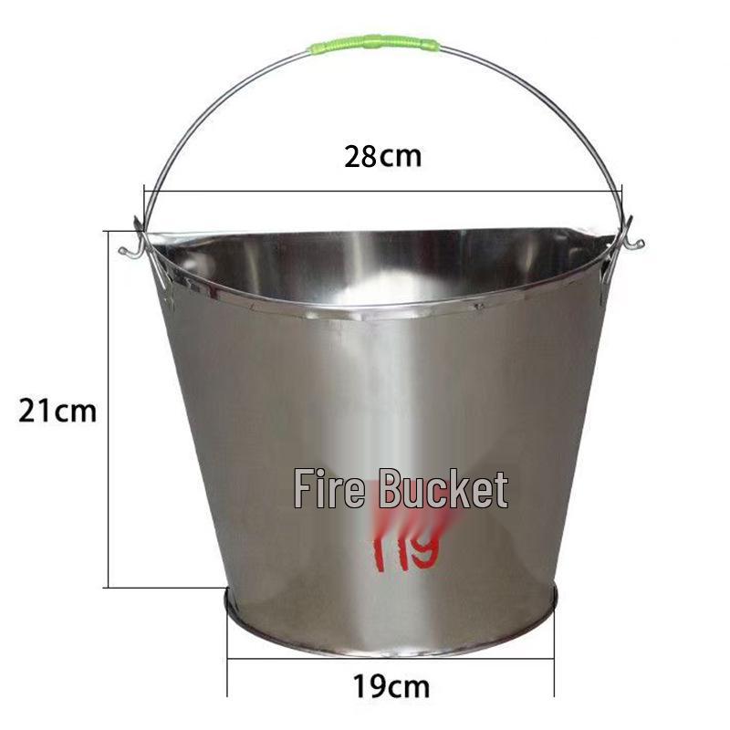 Rust-Proof Stainless Steel Half-Round Fire Sand Bucket for Workshops and Malls Standard Half-Round