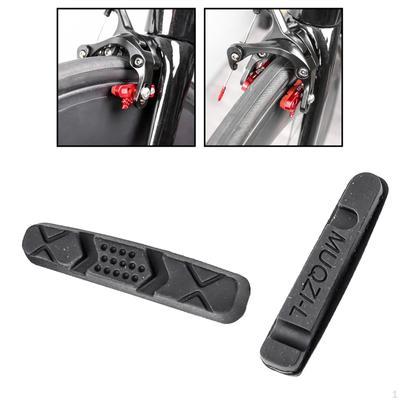 1 Pair Bike Brake Pads Cycles Cyclist Biking Front Replacement Rubber Durable Bicycle BMX Cycling