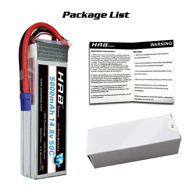 HRB 2S 3S 4S 5S 6S Lipo Battery 1300mah 2200mah 3300mah 4000mah 5000mah 6000mah Lipo with Deans XT60 for RC Car Airplane Boat