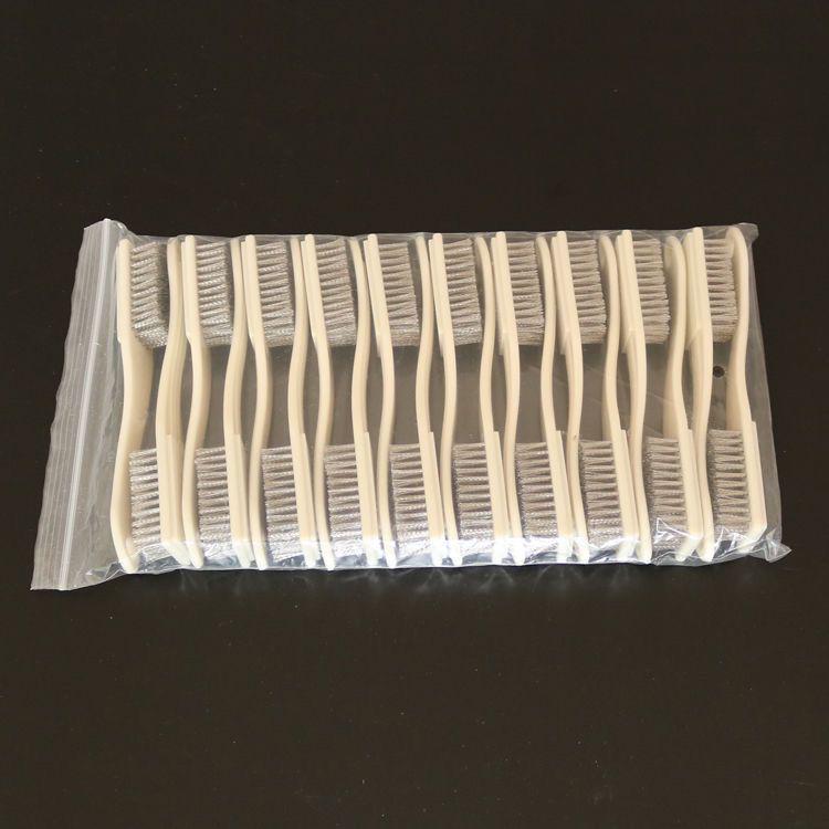 Nano Antique Brush Set: 4 & 6 Row Boar Bristle with Nylon Steel Wire for Patina Finish