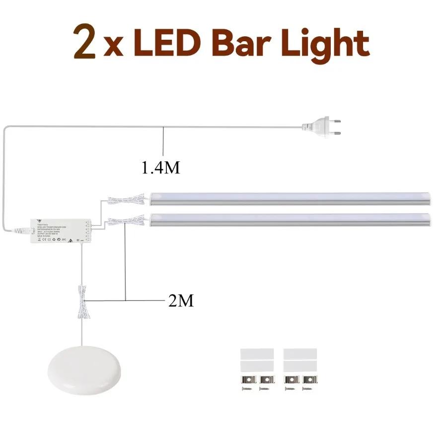 COB LED Strip Light for Under-Cabinet, Closet, Display Case, and Shelving; Dimmable Touch Sensor (Works Through Wood)